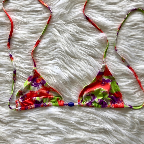 [54] TOPSHOP Tie-Dye Color Bikini Top - Picture 2 of 5